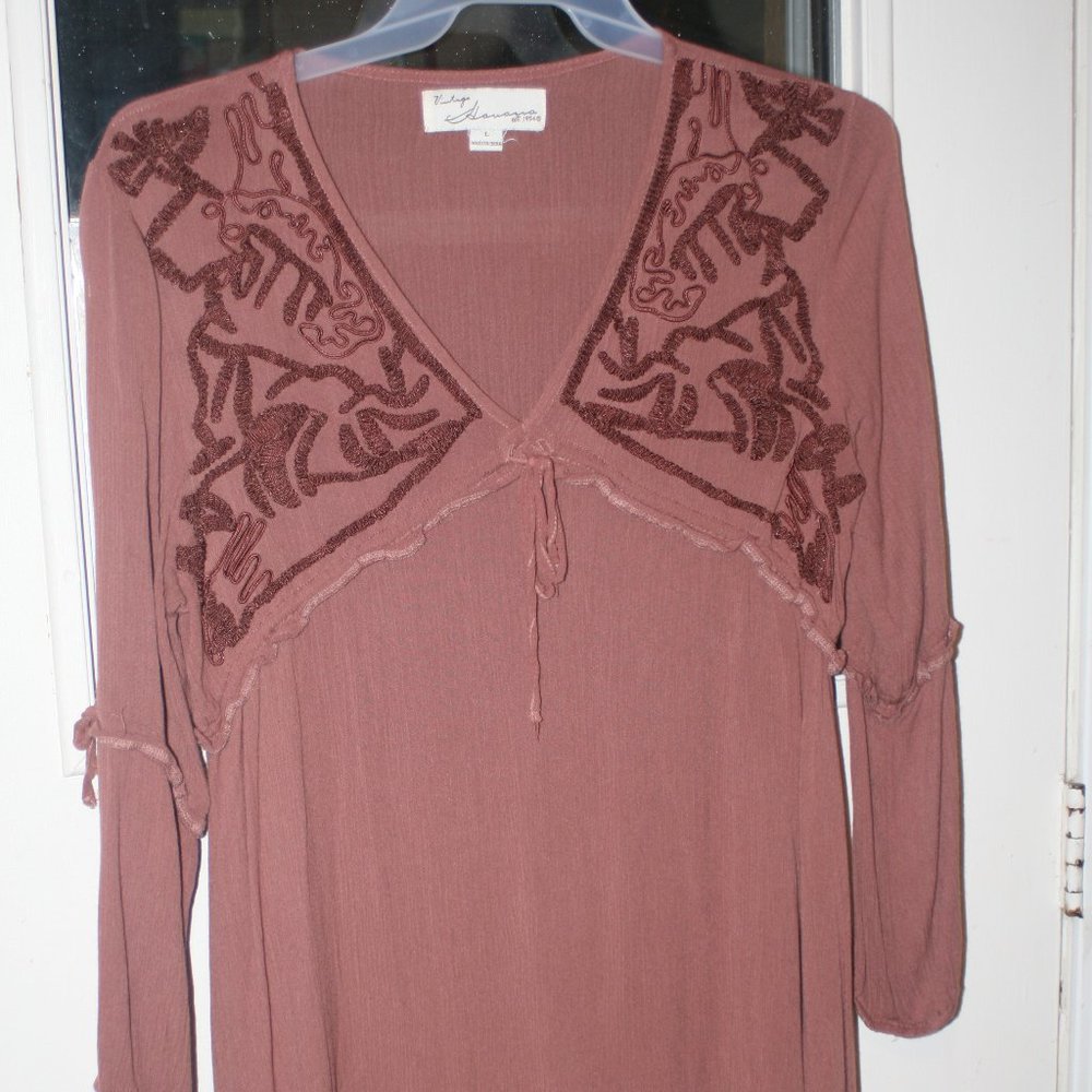 Vintage Havana Embroidered Long-Sleeve Top L